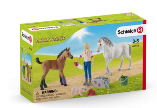 Schleich Vet Visiting Mare And Foal