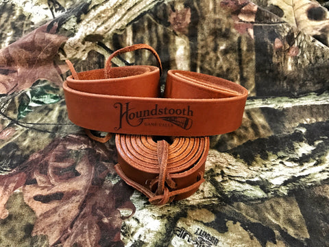 Houndstooth Leather Turkey Tote Strap
