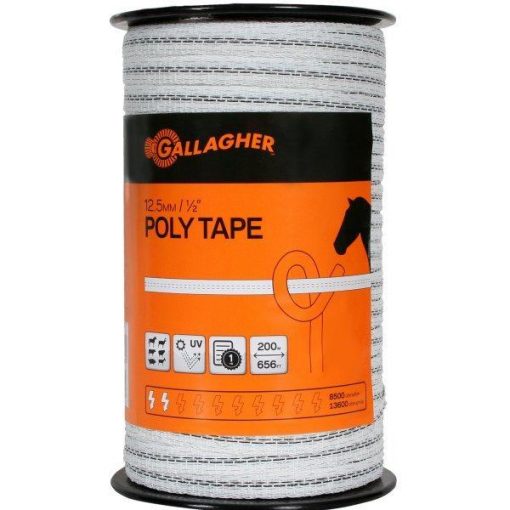 Gallagher Poly Tape White 656' #G62304