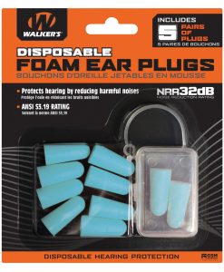 Walker's Disposable Foam Ear Plugs #GWP-FP-5PK-TL