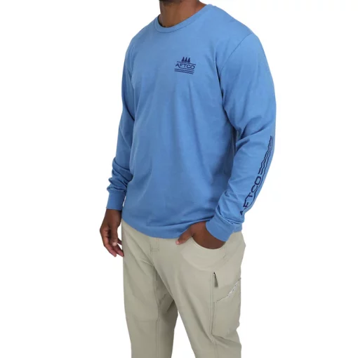Aftco Men's Sea To Summit Long Sleeve T-Shirt #MT43192
