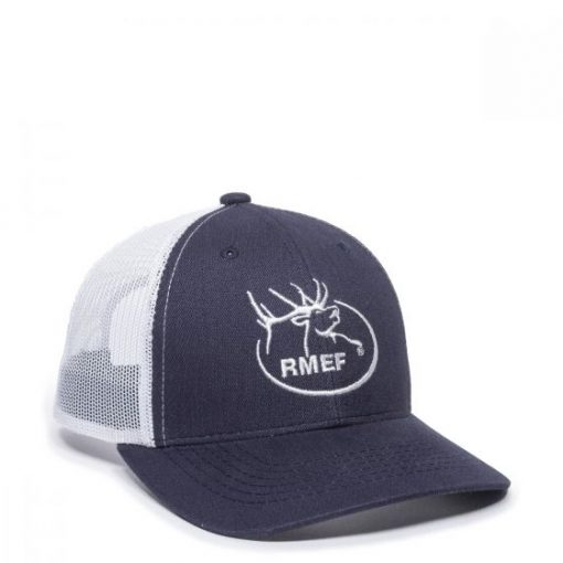 Outdoor Cap RMEF Meshback Navy/White Hat #RMEF15A