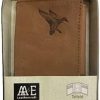 AA&E Leathercraft Cherokee Leather Trifold Wallet With Duck Embossed Emblem, Tan #314351270