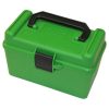 MTM Deluxe Ammo Box 50 Round Handle - Green #026057205106