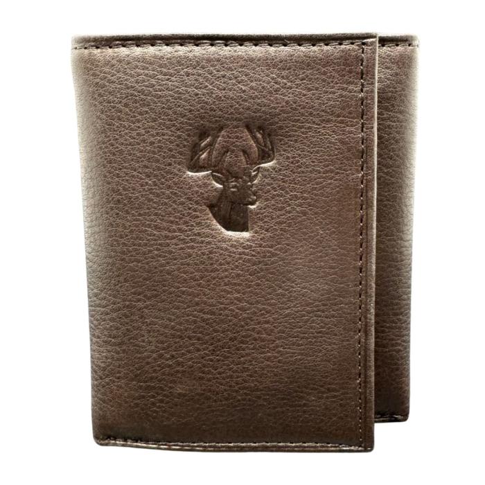 AA & E Leathercraft LLC Tan Cherokee Leather Trifold Deer #314352270