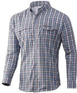 Nomad Stretch Lite Plaid Long Sleeve Shirt - Blue