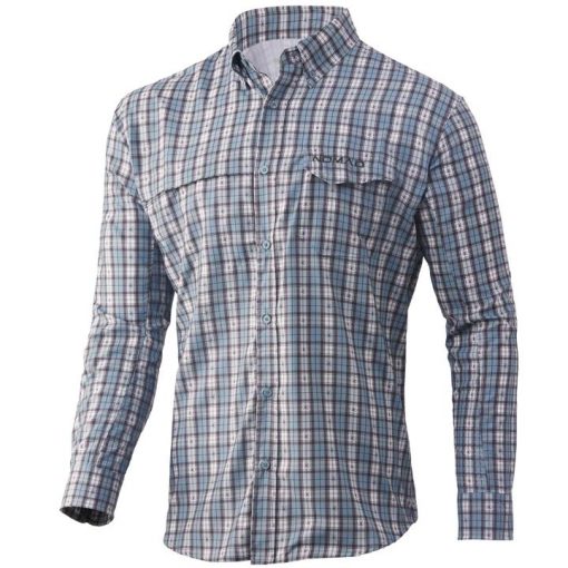 Nomad Stretch Lite Plaid Long Sleeve Shirt - Blue