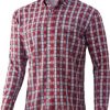 Nomad Stretch Lite Plaid Long Sleeve Shirt - Red #N1500048410