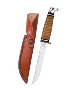 Case Knife Leather Utility Hunter Knife With Leather Sheath #00381