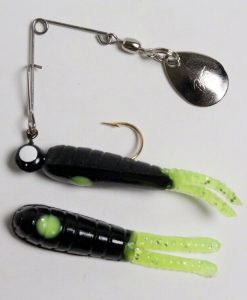Betts Spin Split Tail Lure 1" 1/32 Oz Black And Chartreuse #021ST-34