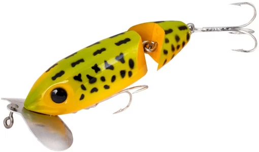 Arbogast Jointed Jitterbug 5/8oz Frog - Yellow Belly #G670-07