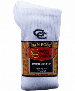 Dan Post Men's Over The Calf White Socks #DPCBC