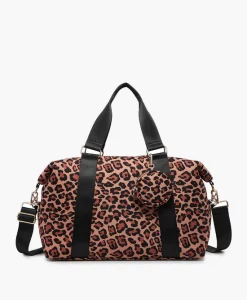 Jen & Co Rory Neoprene Duffle Cheetah Bag