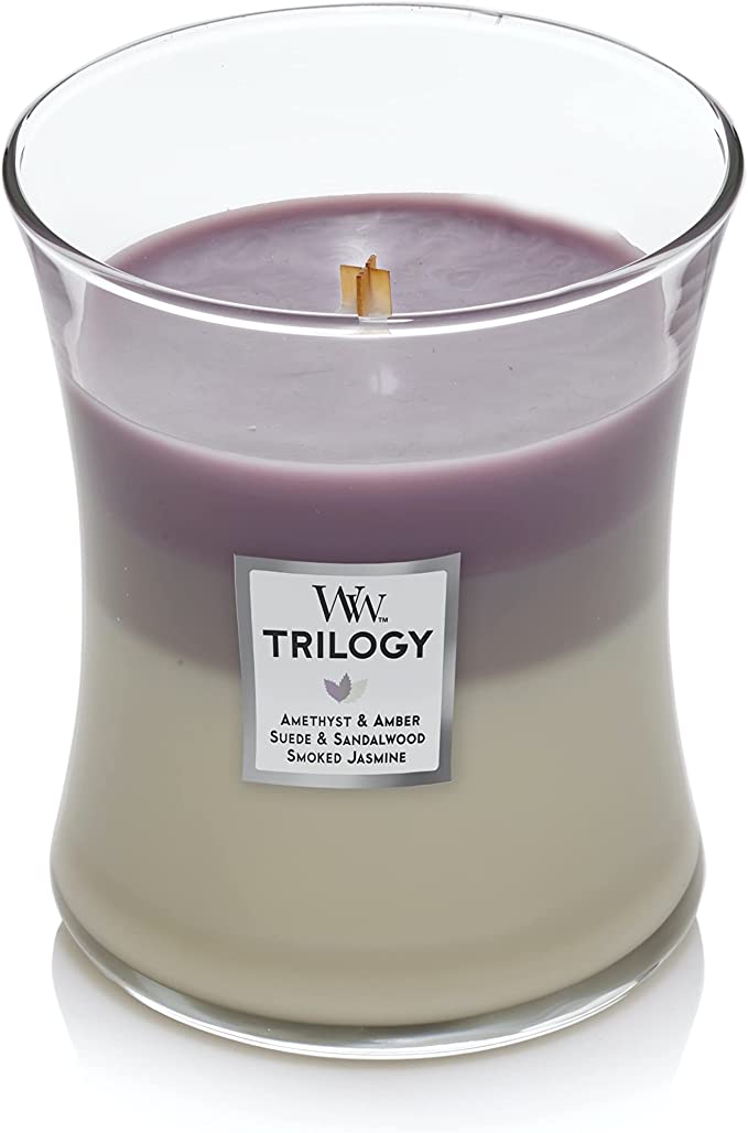 Woodwick Candle, Amethyst & Amber - 1 candle, 9.7 oz