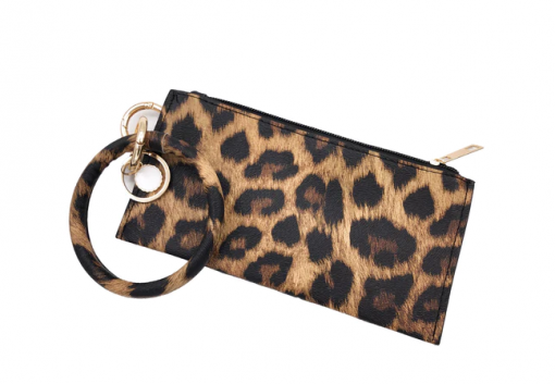 Girlie Girl Wristlet Clutch - Brown Leopard #CL-8848