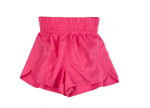 Girlie Girl Women's Elastic Waist Shorts - Coral #SH-0524