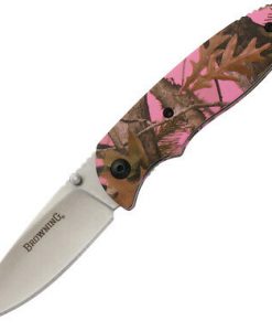 Case Knife Browning Folding Liner Lock Knife Pink Camo #1374574