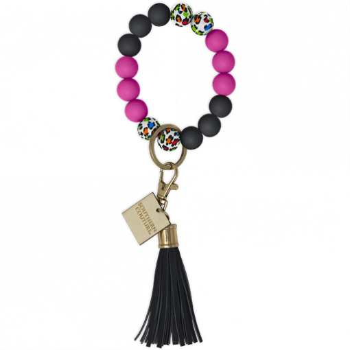 Southern Couture Silicone Beaded Bracelet Key Chain