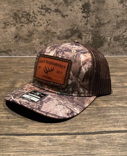 Hunt to Harvest Realtree Edge Hat Leather Patch