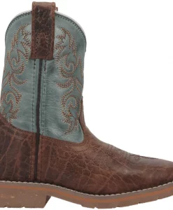 Dan Post Youth Lil' Bisbee Brown And Blue Western Boots - Size 6 #DPC3918