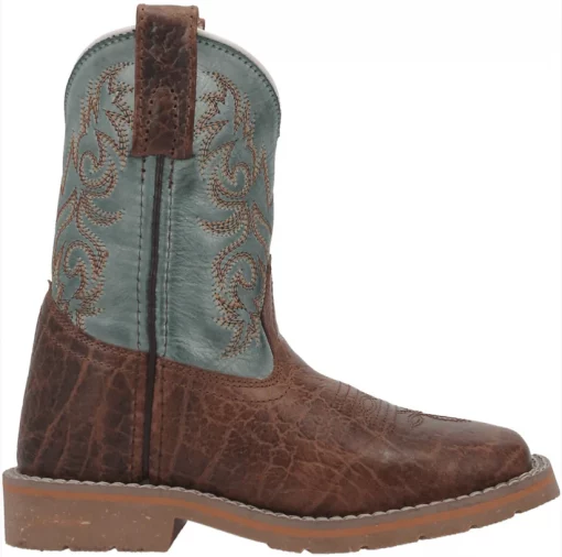 Dan Post Youth Lil' Bisbee Brown And Blue Western Boots - Size 6 #DPC3918
