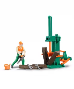 Bruder Bworld Logging Set with Man, Chainsaw, Axe, Accessories #BT62650