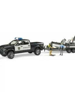 Bruder Police Pickup With Trailer And Boat #BT02507