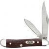 Case Knife Brown Synthetic Peanut #00046
