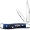 Case Knife Jigged Bone Peanut Stainless - Navy Blue #6954200