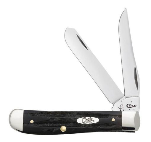 Case Knife Jigged Genuine Buffalo Horn Mini Trapper #65016SS