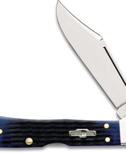 Case Knife Rogers Corn Cob Jigged Bone Mini Copperlock Pocket Knife - Navy Blue #7198252