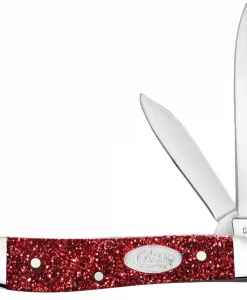Case Knife Ruby Red Stardust Kirinite Peanut #C67007