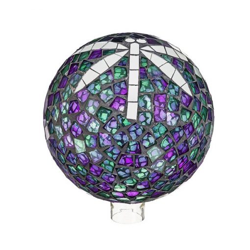 Evergreen 10" Mosaic Glass Gazing Ball, Dragonfly #84G3962