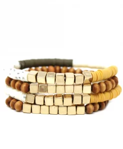 Fouray Fashion 4 Piece Brown Bracelet #B135BR