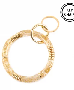 Fouray Fashion Gold Clear Key Chain #103GD