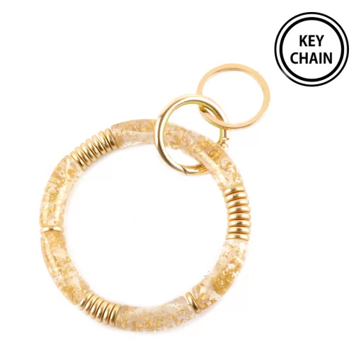 Fouray Fashion Gold Clear Key Chain #103GD