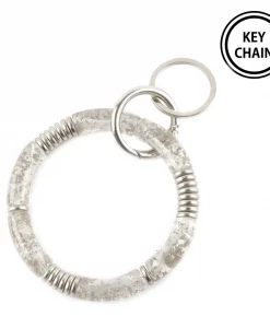 Fouray Fashion Silver Clear Key Chain #K103S
