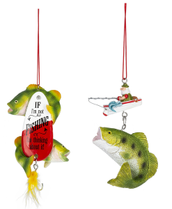 Ganz Fishing Ornaments - If I'm Not Fishing - 6 Pack #MX181734