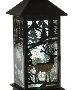 Ganz Lighted LED Shimmer Deer Candle Lantern #129228