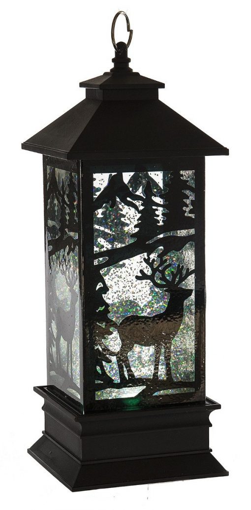Ganz Lighted LED Shimmer Deer Candle Lantern #129228