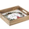 Ganz Merry Christmas Cardinal In Wreath Tray - Small #CX178902