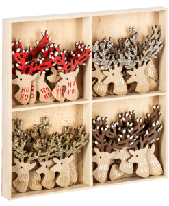 Ganz Reindeer Boxed Ornament Set - 48 Piece #MX184704