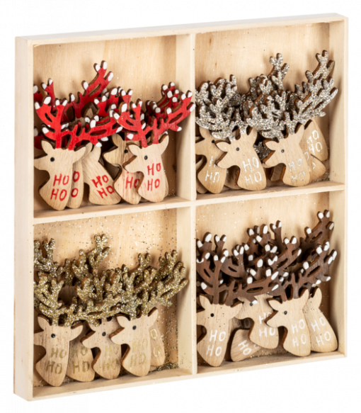 Ganz Reindeer Boxed Ornament Set - 48 Piece #MX184704