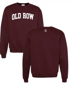Old Row Crewneck Sweatshirt Maroon #WROW-2154