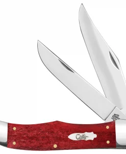 Case Knife Smooth Old Red Bone Folding Hunter With Sheath #11324