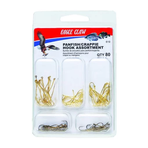 Eagle Claw Panfish/Crappie 80 Piece Assorted Hook Kit #619H
