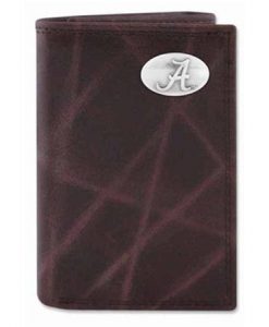 Zep-Pro Alabama Trifold Wrinkle Leather Wallet #UAL-IWT2-WRNK