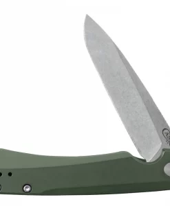 Case Knife OD Green Anodized Aluminum Kinzua With Spear Blade #64659