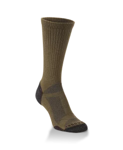 Hiwassee Light Weight Tech Crew Socks - Extra Large - Olive/Coyote #H4010