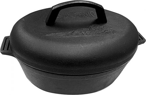 Bayou Classic 6QT Cast Iron Oval Roaster With Lid #7415